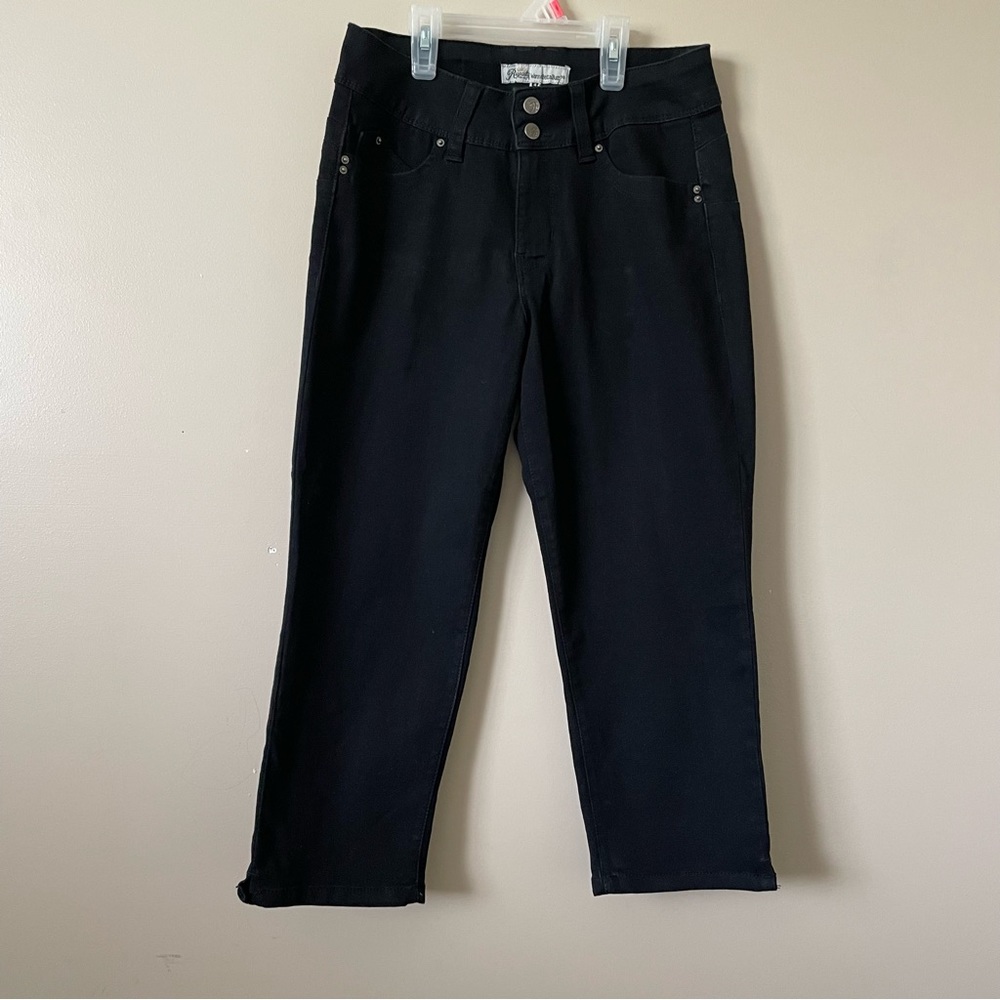 Royalty for me black denim capris